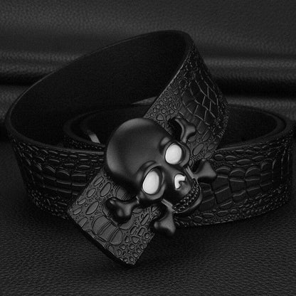 Belt Tête of Mort for Women ou Men, model Ainsleie - Zictor