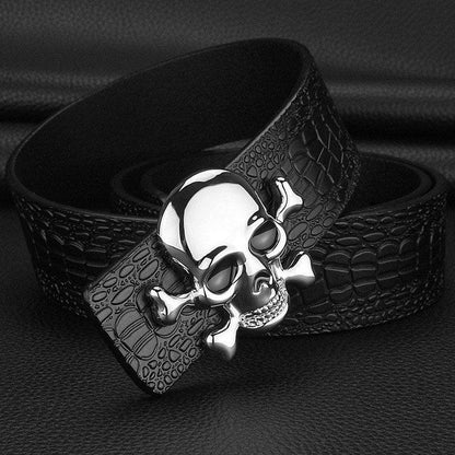 Belt Tête of Mort for Women ou Men, model Ainsleie - Zictor