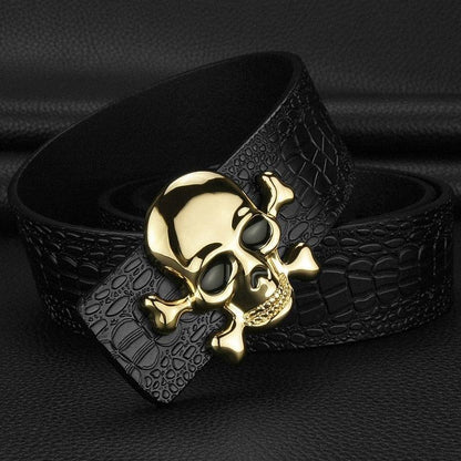 Belt Tête of Mort for Women ou Men, model Ainsleie - Zictor