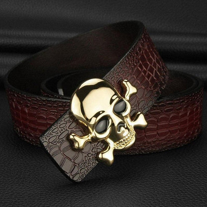 Belt Tête of Mort for Women ou Men, model Ainsleie - Zictor