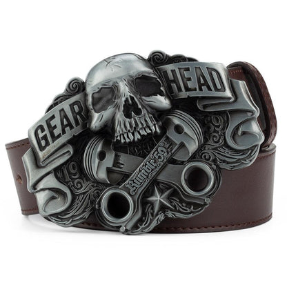 Belt Tête of Mort for Women ou Men, model Devon - Zictor