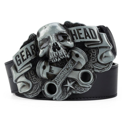 Belt Tête of Mort for Women ou Men, model Devon - Zictor