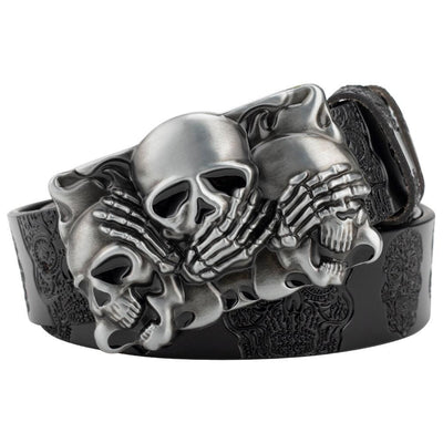 Skull Belt For Men And Women Skull Motif - Model Keaton