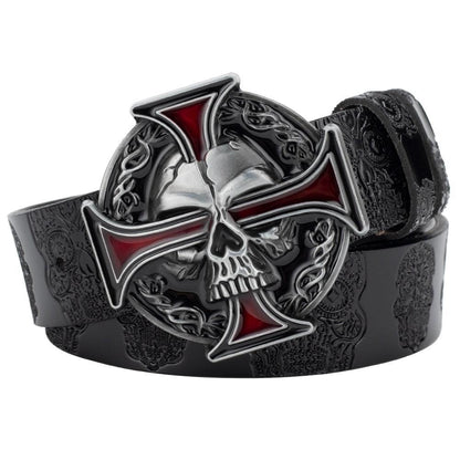 Belt Tête of Mort for Women ou Men, model Rene - Zictor