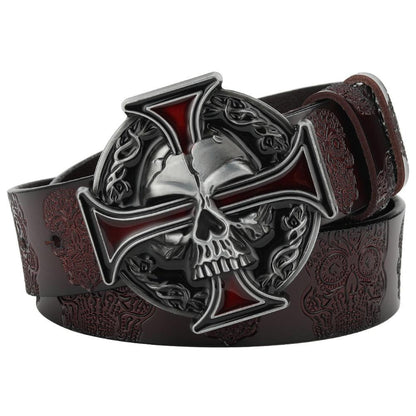 Belt Tête of Mort for Women ou Men, model Rene - Zictor
