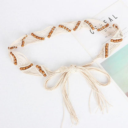 Belt TO Nouer In Corde Of Coton Cire With Perles Model Lyric by Zictor