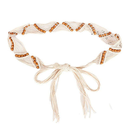 Belt TO Nouer In Corde Of Coton Cire With Perles Model Lyric by Zictor