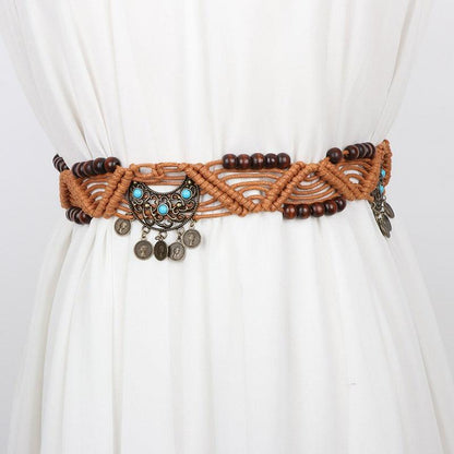 Belt TO Nouer In Corde Of Coton Cire With Perles Model Greyson by Zictor