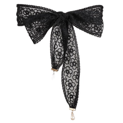 Cove Lace Tie Belt With Pearl Knot Buckle - Model Cove