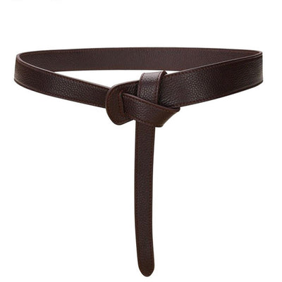 Knot Belt With Knotted Buckle Grain Cowhide - Model Eliot