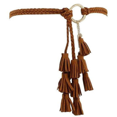 Boho Suede Belt With Tassels - Model Morgani