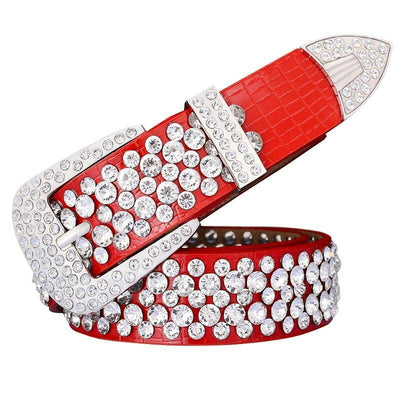 Zictor Belt Rhinestone Embellishment Jordin - model from