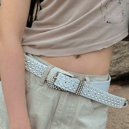 Belt TO Strass In Leather For Women Model Nao by Zictor