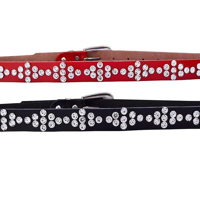Belt TO Strass In Leather For Women Model Oaklynn by Zictor