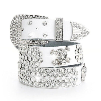 Belt to Strass in Leather for women, model RowMaayan - Zictor