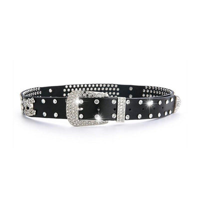 Belt TO Strass In Leather For Women Model Alexi by Zictor