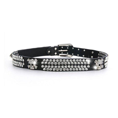 Belt TO Strass In Leather For Women Model Alexi by Zictor