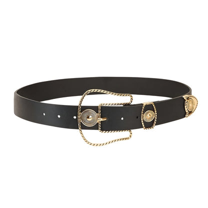 Belt TO Wide Buckle Western Golden Model Jess by Zictor