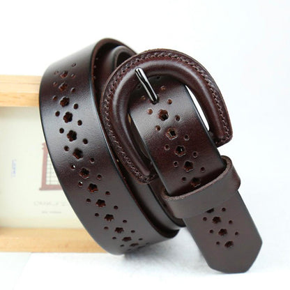 Belt Leather Ajouree For Women Model Noble by Zictor