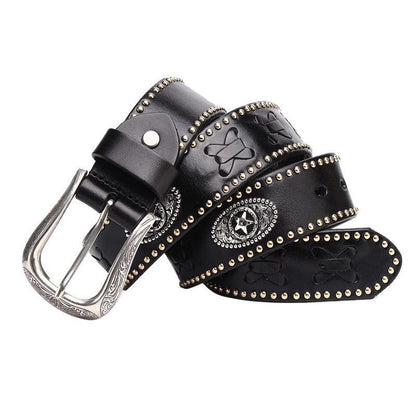 Belt Western in leather, model Chidi - Zictor