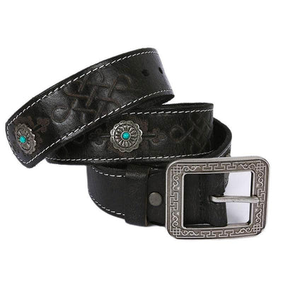 Belt Western Style Black Strap - Model Henley