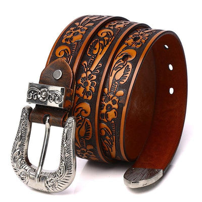 Belt For Women Floral Buckle Classic - Model Sachai