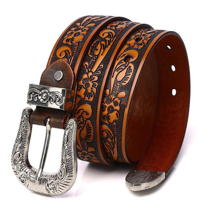 Belt Western in leather, model Kaili - Zictor