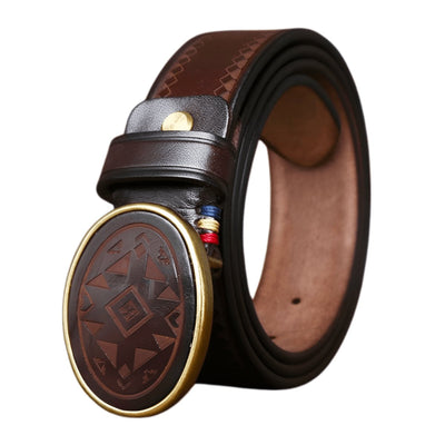 Full Grain Belt Western Clip Buckle - Model Shane