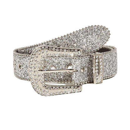 Belt Western Pailletée with Buckle Strass, model BRivChenkland - Zictor