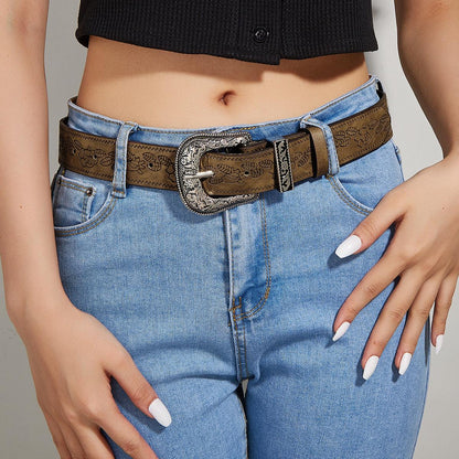 Belt With Motif Vegetal Model Pheonix by Zictor