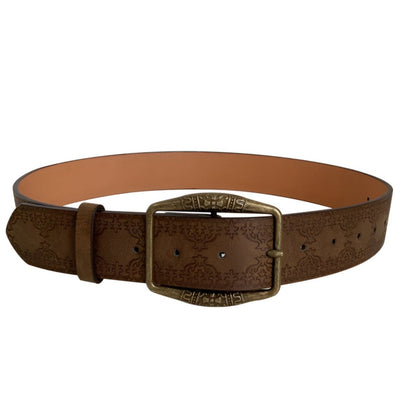 Western Belt Pat - Textured Brown - Model Pat