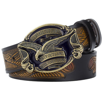 Belt With Eagle Buckle And Strap - Model Fadil
