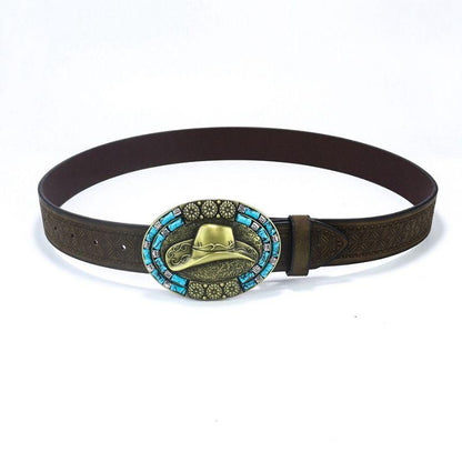 Belt With Buckle Chapeau Cowboy For Men Model Arlyn by Zictor