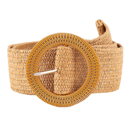 Belt wide in raphia, model Lindseey - Zictor