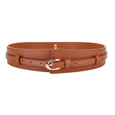 High Waist Belt For Women Gold Prong Buckle - Model Anmol