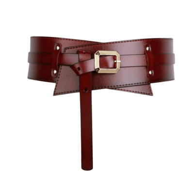 Wide Vegan Faux Belt For Women - Model Honor