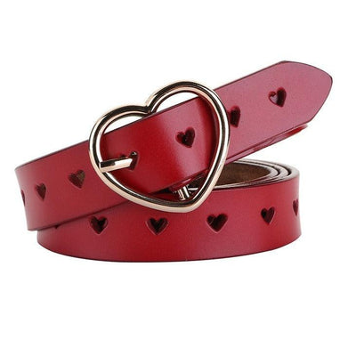 Belt with Heart Buckle Ajouree Strap - Model Rory