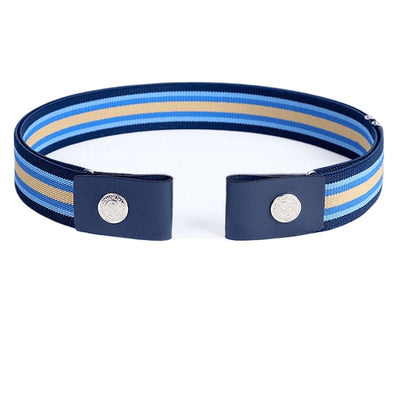 Elastic Buckleless Belt Blue Beige - Model Samer