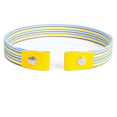Slim Yellow No Buckle Elastic Belt For Casual - Model Noaa