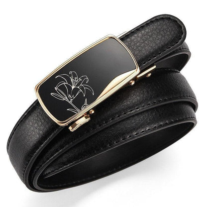 Belt women to buckle auBerkeRayyanyatique golden, model Lark - Zictor