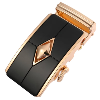 Sleek Geometric Alloy Automatic Belt Buckle - Model Edyn