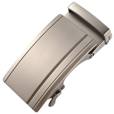 Gray Alloy Rectangular Automatic Belt Buckle - Model Sasha