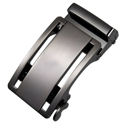 Anthracite Rectangular Automatic Belt Buckle - Model Shai