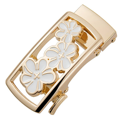 Automatic Belt Buckle Floral Trio Alloy - Model Lio