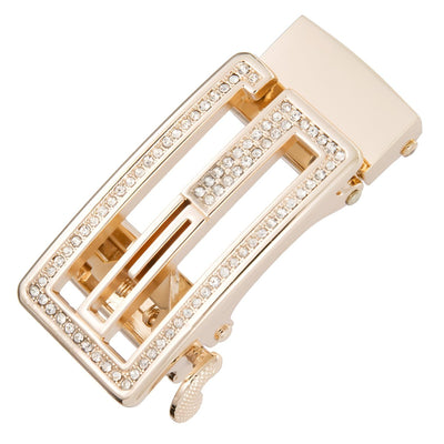 Automatic Belt Buckle G Shape With Strass - Model Slate