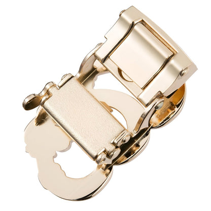 Buckle Of Belt Automatic TO Strass Motif Coeurs And Oiseau Model Seven by Zictor