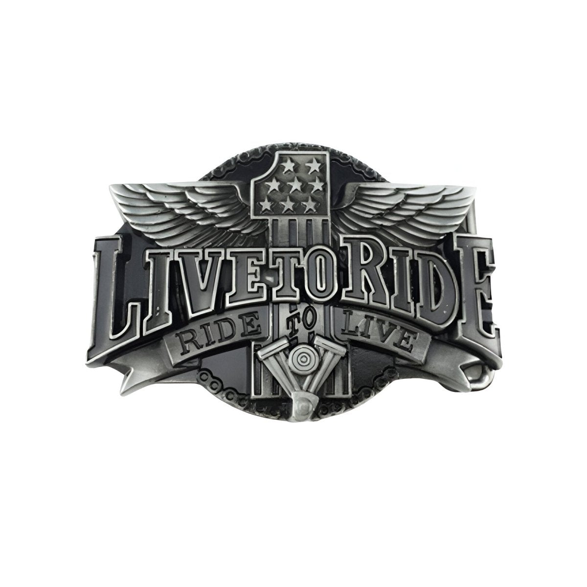 Buckle Of Belt Moto Live To Ride Ride To Live Model Camryn by Zictor