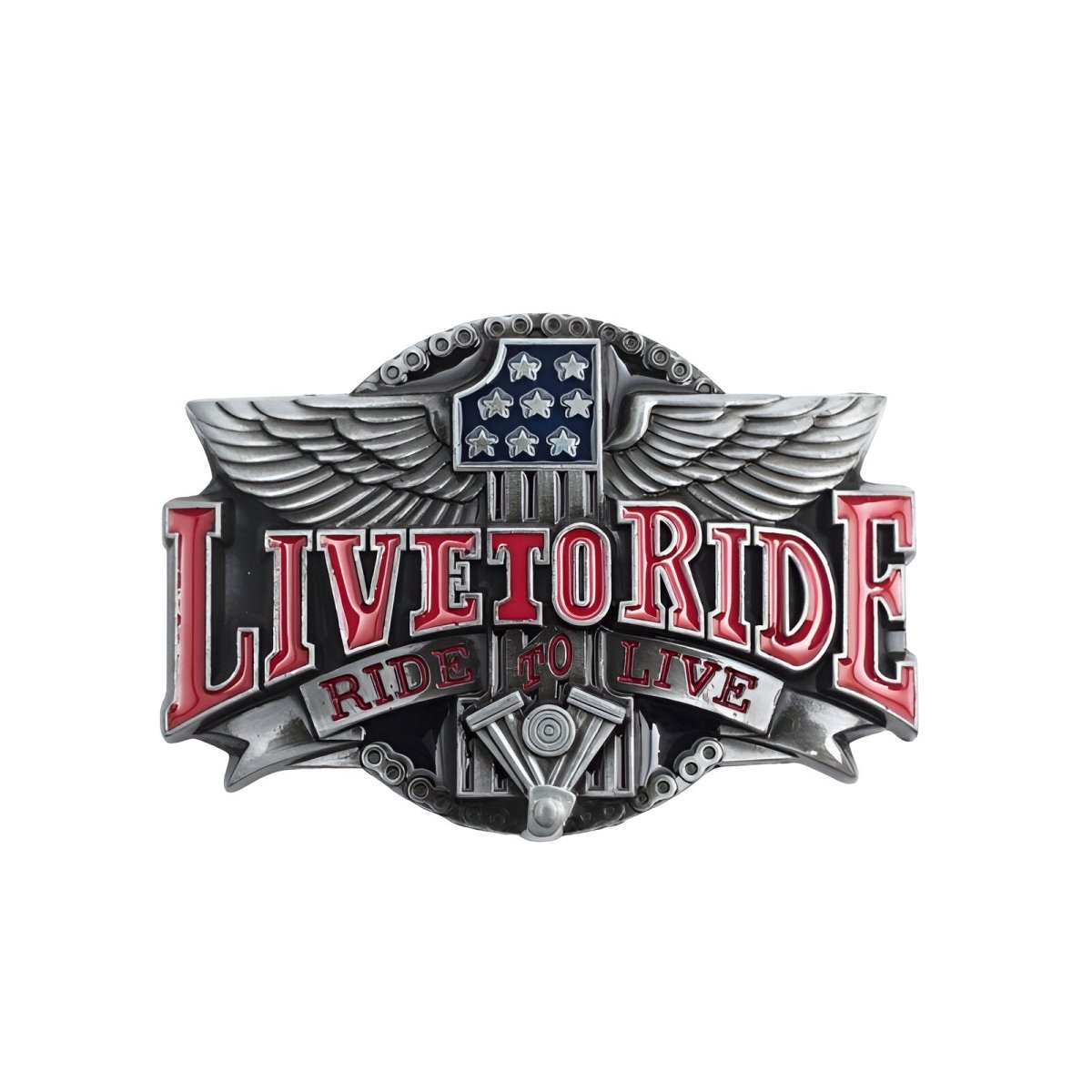 Buckle Of Belt Moto Live To Ride Ride To Live Model Camryn by Zictor