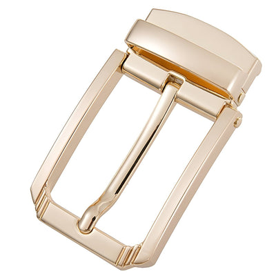 Gold Tone Rectangular Ardillon Belt Buckle - Model Daniel