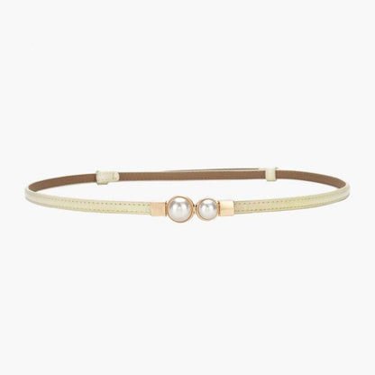 Ceinture fine en cuir pour femme, modèle Huxleie - Zictor